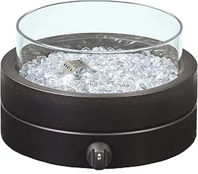 Amazon Basics 14-Inch Propane Fire Pit with Glass Stones