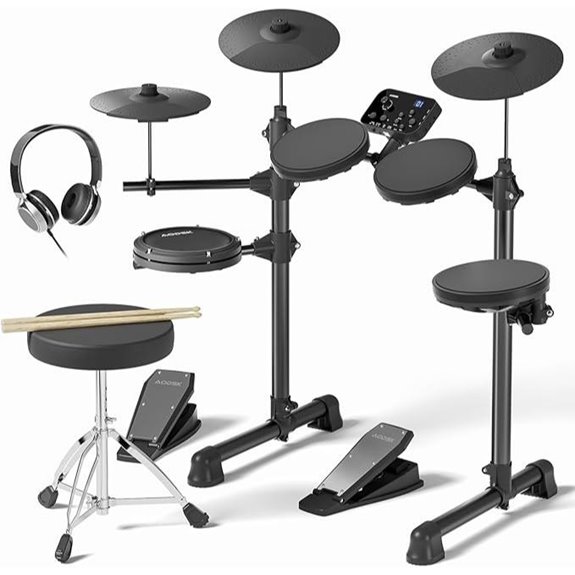 AODSK Electric Drum Set for Beginners with Accessories
