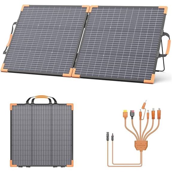 Bifacial 100W Portable Solar Panel for Power Stations