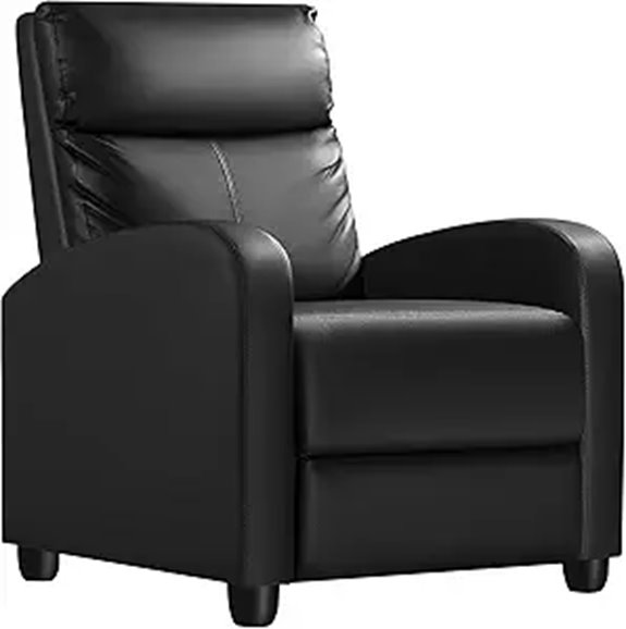 Homall Modern PU Leather Recliner Chair (Black)