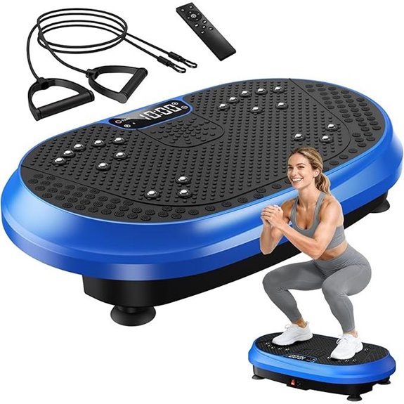 Vibration Plate Exercise Machine with Bluetooth Blue