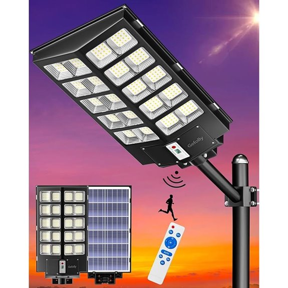 Gefolly 52000LM Solar Street Lights with Motion Sensor