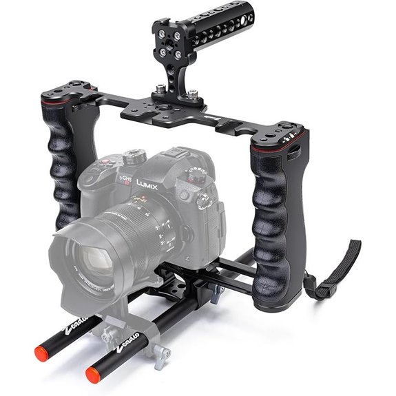 Zeadio Camera Rig Cage with Handle & Rod Guide