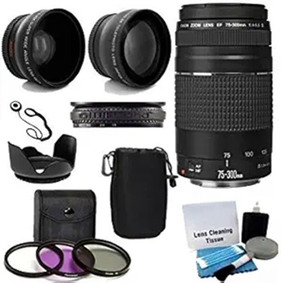 Canon EF 75-300mm Telephoto Zoom Lens Kit