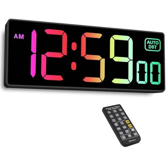 Soobest Digital Wall Clock with RGB Colors