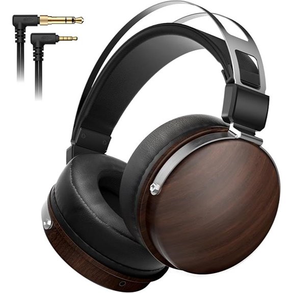 Wired Studio Headphones with Detachable Cables and Comfort