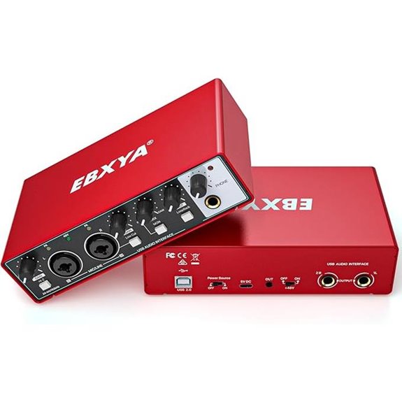 EBXYA 2x2 Audio Interface for Music Recording