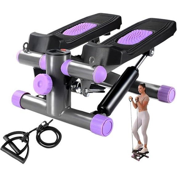 Mini Stepper with Resistance Bands for Home Workout