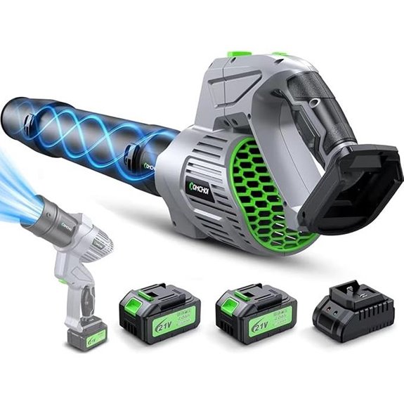 Cordless Electric Leaf Blower with Batteries and Charger