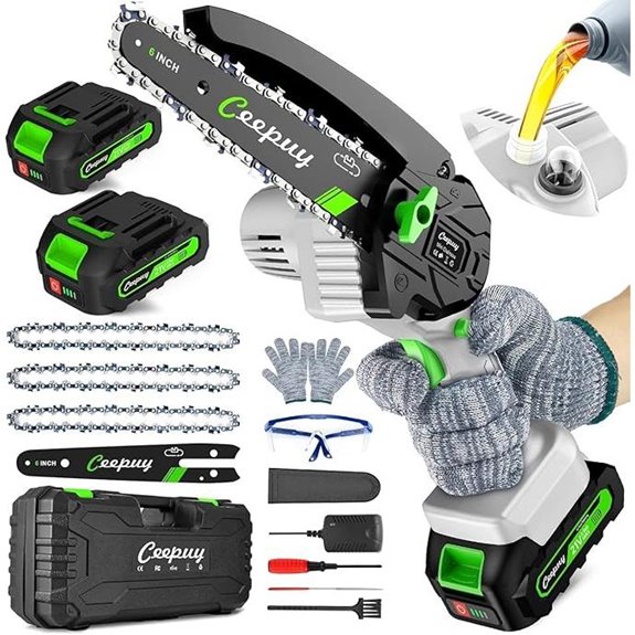 Mini Cordless Chainsaw with Auto Oil and Lock