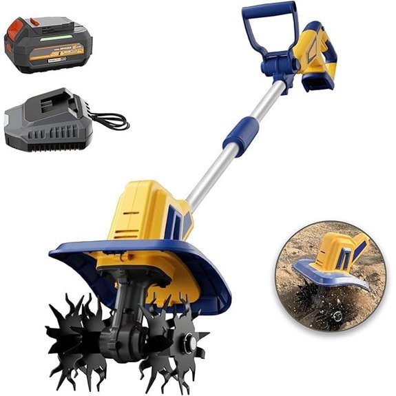 Cordless Garden Tiller with Dewalt 20V Battery