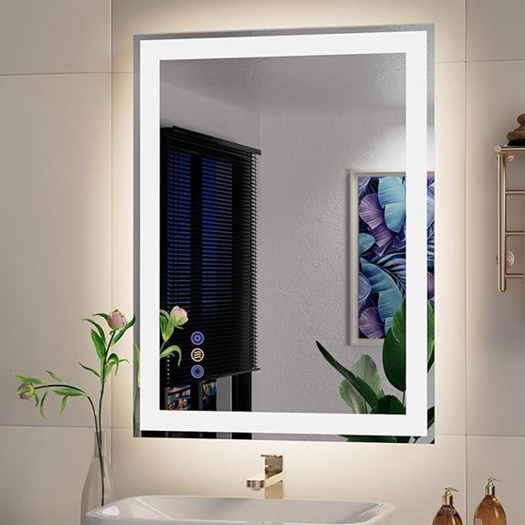 LED Bathroom Mirror with Lights Dimmable Anti-Fog