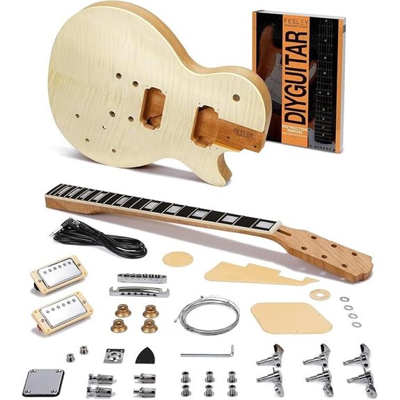 Fesley DIY LP Electric Guitar Kit Mahogany Body