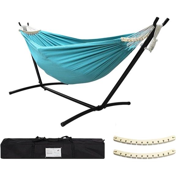 SZHLUX Double Hammock with Stand and Carry Bag
