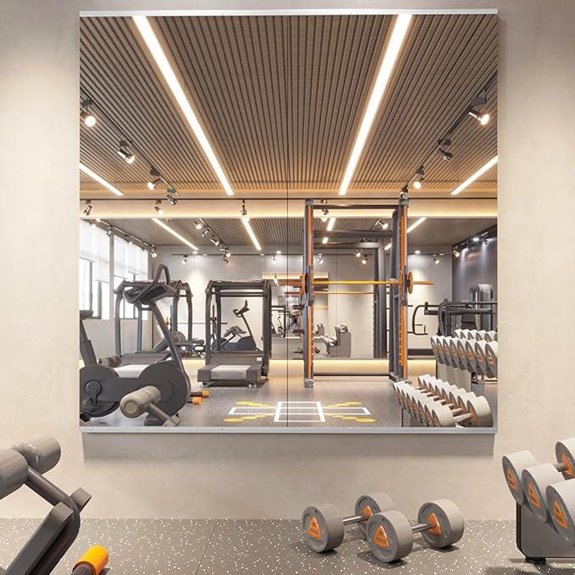 Home Gym Mirror 48x24 Inch 2-Pack Wall Mounted