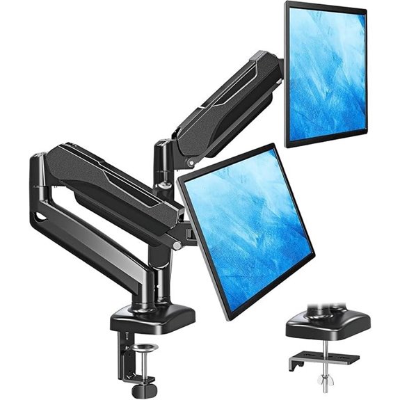 MountUp Dual Monitor Stand with Adjustable Arms