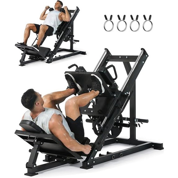 Garvee 2-in-1 Leg Press & Hack Squat Machine