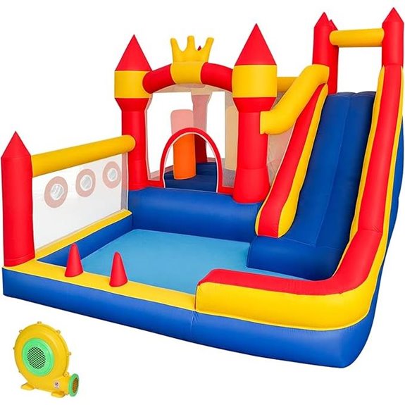 Liaakrr 8-in-1 Bounce House with Slide and Ball Pit