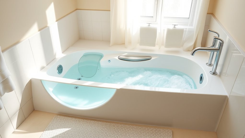 elderly hydrotherapy tub features