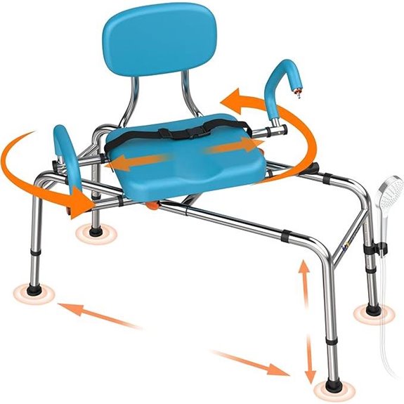 Sliding Shower Chair Tub Transfer Bench for Elderly
