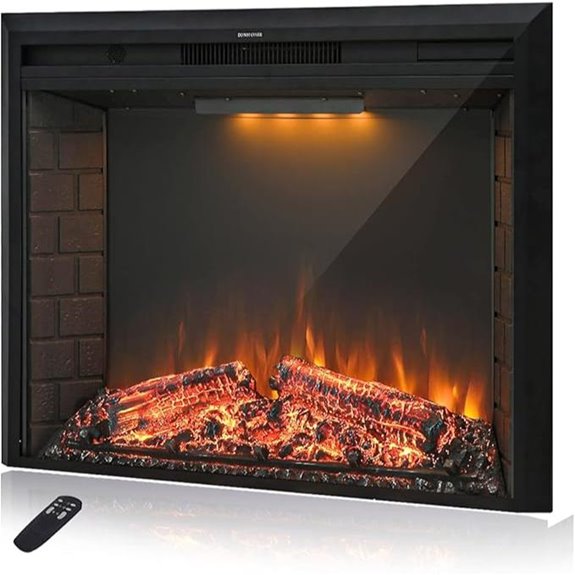 electric fireplace with remote