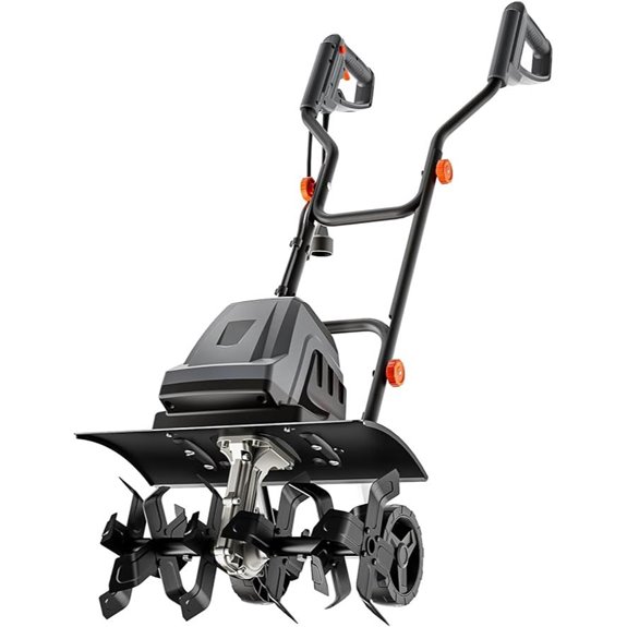 15 Amp Electric Tiller for Gardening with Steel Tines