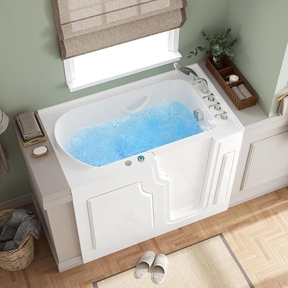 FerdY Floridian Walk-in Whirlpool Bathtub with 16 Jets