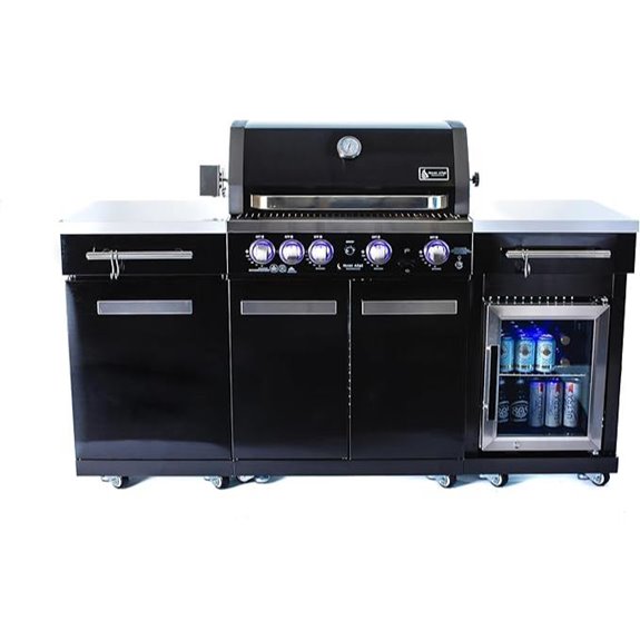 Mont Alpi 5-Burner Outdoor Gas Grill & Accessories