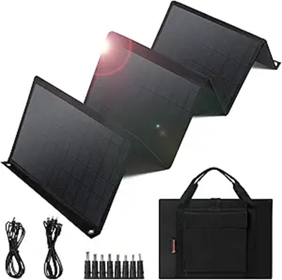 Portable 60W Foldable Solar Panel with USB & DC