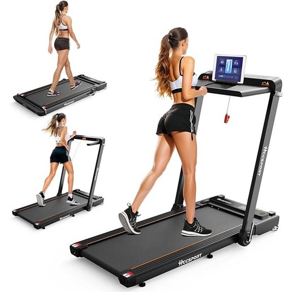 3-in-1 Foldable Under Desk Treadmill with Remote
