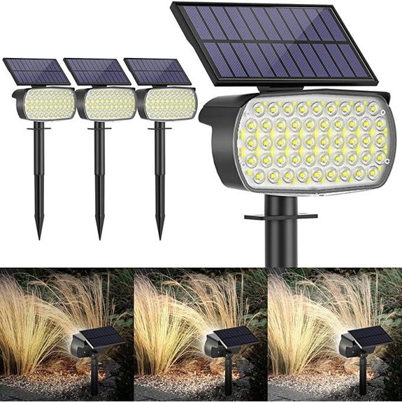 108 LED Solar Spot Lights Waterproof 4 Pack