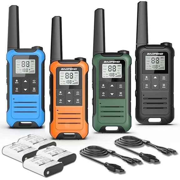 BAOFENG Long Range Walkie Talkies 4-Pack