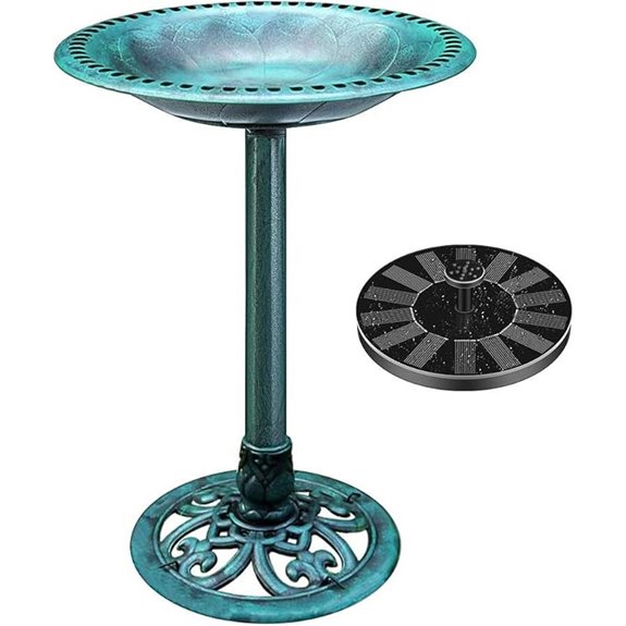 VIVOHOME Garden Bird Bath & Pond Fountain Combo