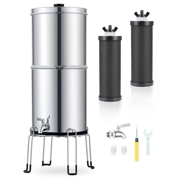 CO-Z Gravity Water Filter System with Carbon Filters