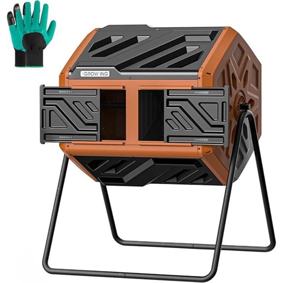 THEGROW'ING 43 Gallon Outdoor Compost Tumbler