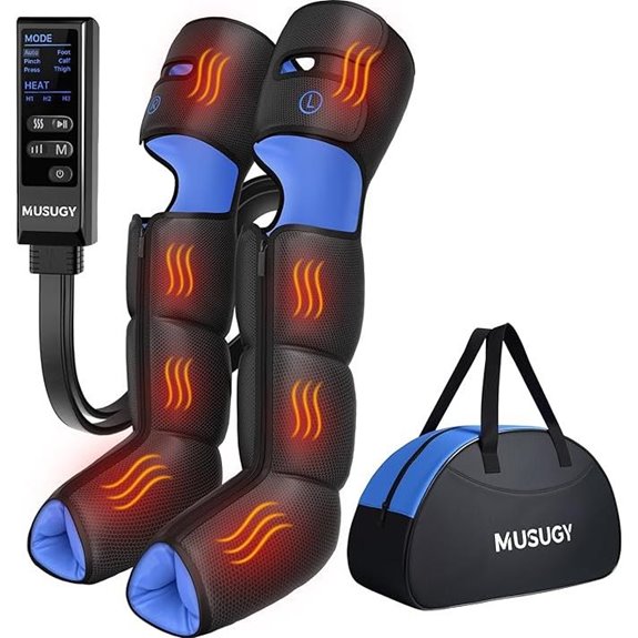 Leg Massager with Heat and Compression for Pain Relief