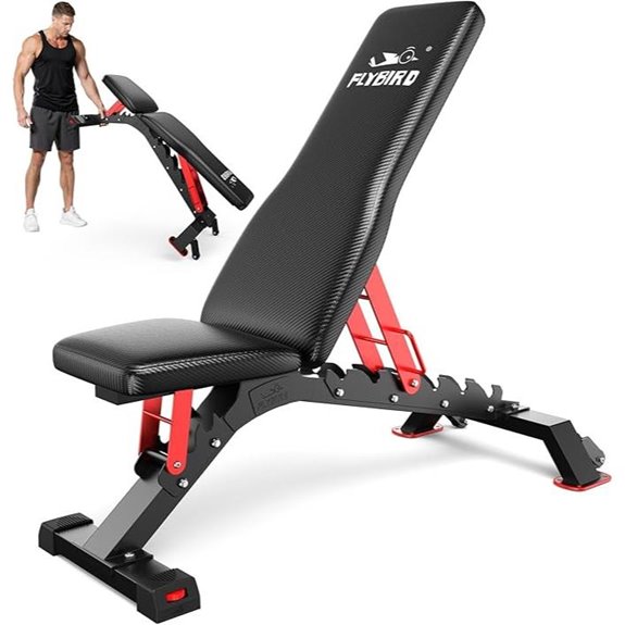 Flybird Commercial Adjustable Weight Bench (1300LBS Capacity)