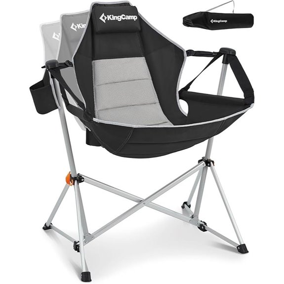 KingCamp Heavy-Duty Portable Camping Chair with Cup Holder