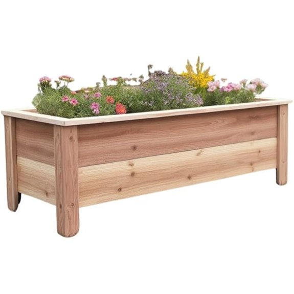 Handmade Heavy Duty Cedar Garden Planter Box (36)