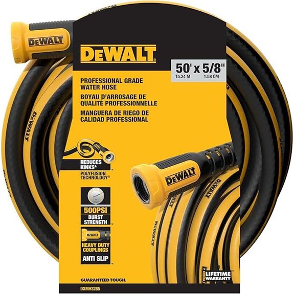 DEWALT Professional Grade Heavy Duty Garden Hose 50 Feet x 5/8 Inch