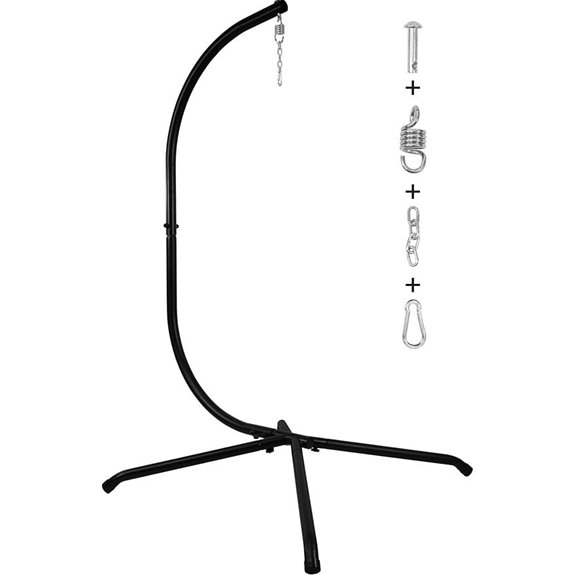 Elevon Hammock Chair Stand Heavy Duty Steel White