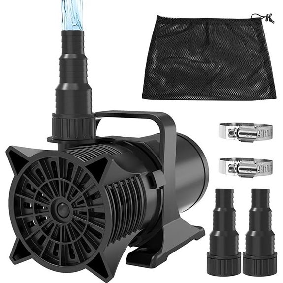 AquaMiracle 1800GPH Submersible Water Pump with Accessories