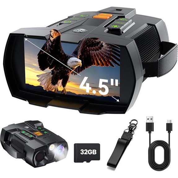 4K Night Vision Goggles with HD Screen and Battery