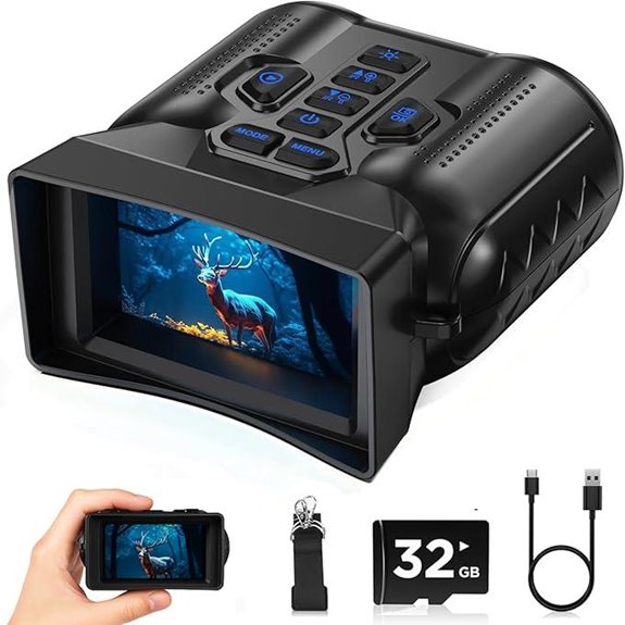 4K Night Vision Binoculars with 16X Zoom and Recording