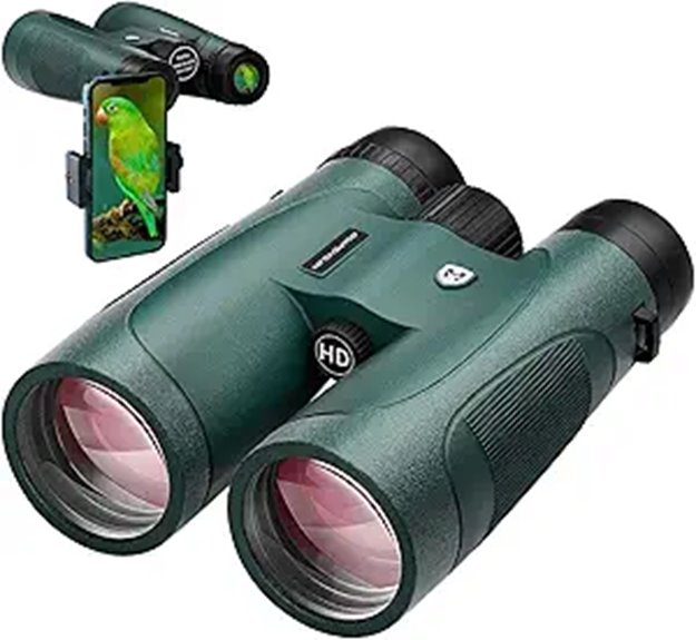 15x52 HD Binoculars with Phone Adapter for Outdoors