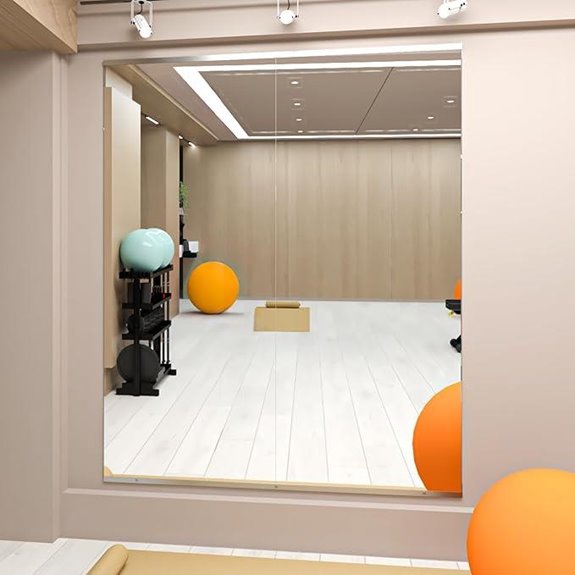 Home Gym Wall Mirrors 57x24 2-Pack