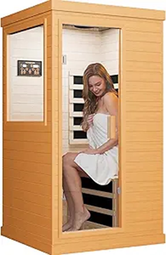 Infrared Sauna Home Spa Room with Control Panel