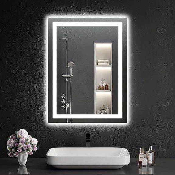 LED Bathroom Mirror with Lights and Anti-Fog
