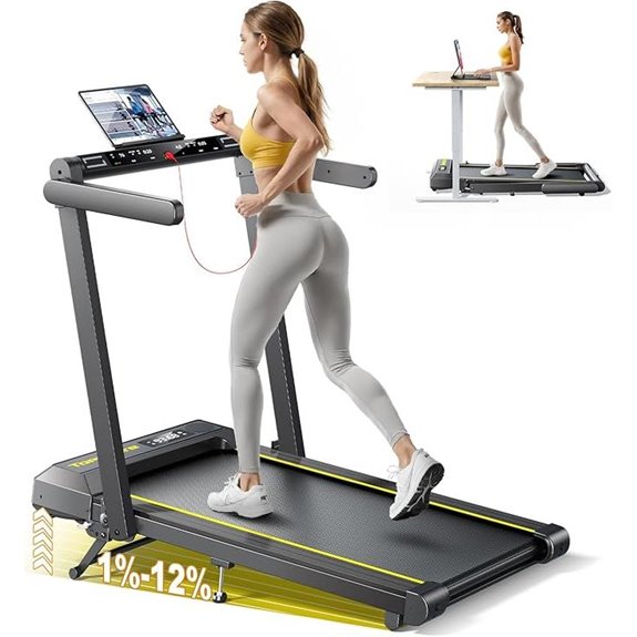 Walking Pad Treadmill with Incline Handle & App