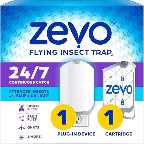 Zevo Insect Trap & Cartridge for Indoor Fly Catcher